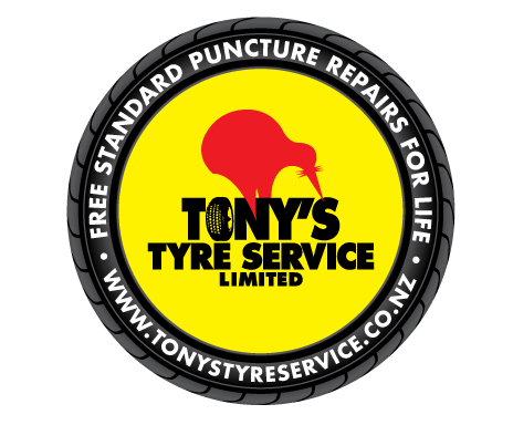 Tony's Tyre Service - Free Puncture Repairs Sticker